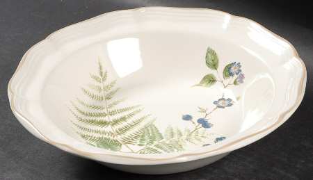 Blueberry Fern 9" Round Vegetable Bowl