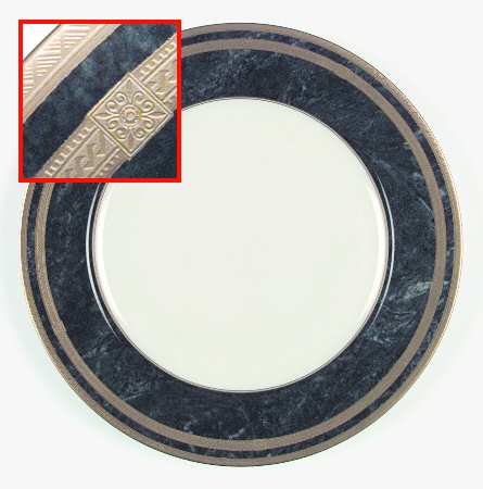 Black Florentine Dinner Plate