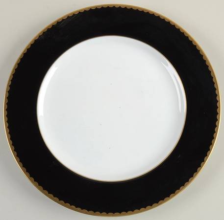 Black Granite (Black Border) Salad Plate