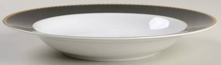 Black Granite (Black Border) Rim Soup Bowl