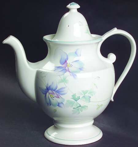 Blue Garden Coffee Pot & Lid