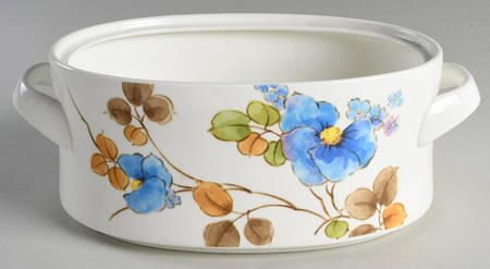 Blue Ginger Oval Vegetable No Lid