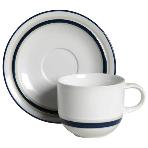 Blue Glow Flat Cup & Saucer Set