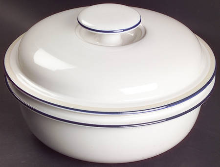 Blue Glow 2.5 Qt Round Covered Casserole