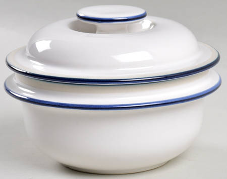 Blue Glow Round Covered Butter