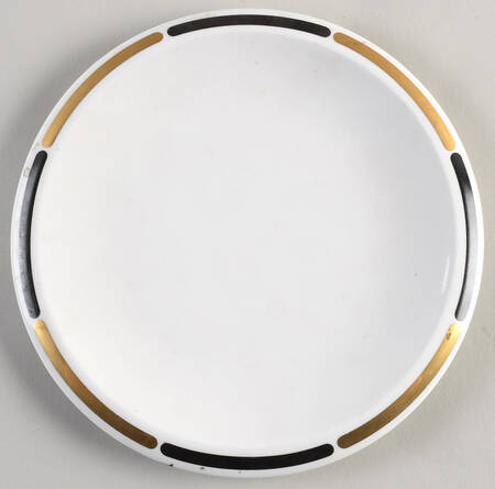 Black & Gold Salad Plate