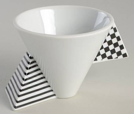 Black Graphics Flat Cup
