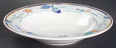 Blue Hawaii Large Rim Soup Bowl