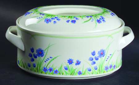Blue Mist 3 Quart Oval Covered Casserole