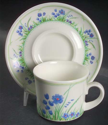 Blue Mist Flat Cup & Saucer Set
