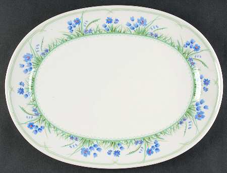 Blue Mist 14" Oval Serving Platter