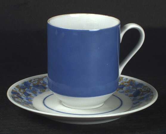 Blue Mode Flat Cup & Saucer Set