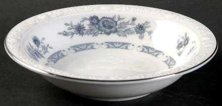 Blue Peony Rim Fruit/Dessert (Sauce) Bowl