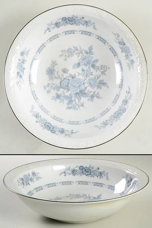 Blue Peony 9" Round Vegetable Bowl