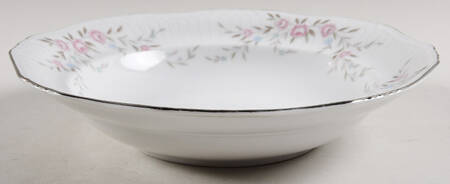 Blossoms Pink Rim Soup Bowl