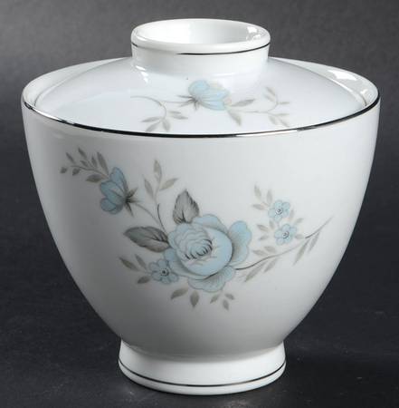 Blue Rose Sugar Bowl & Lid