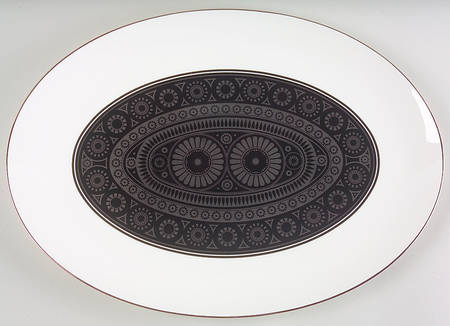 Black Sapphire 17" Oval Serving Platter