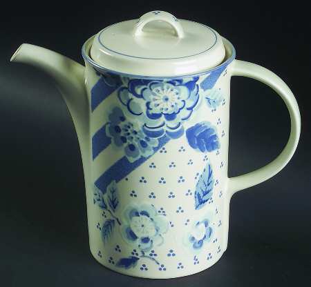 Blue Sonata Coffee Pot & Lid