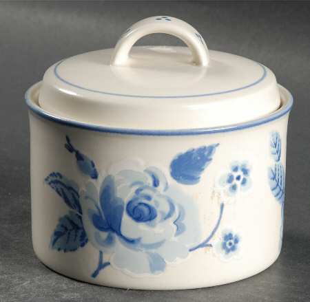 Blue Sonata Sugar Bowl & Lid