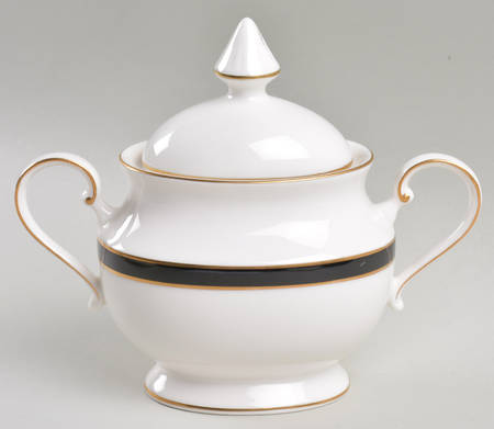 Black Tie Sugar Bowl & Lid
