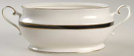 Black Tie Oval Vegetable No Lid