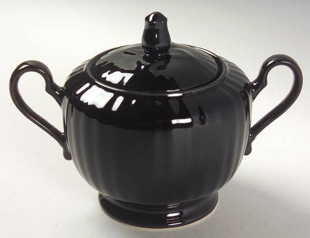 Black Tulip Sugar Bowl & Lid