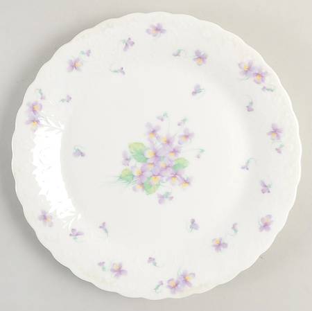 Blue Violets Salad Plate