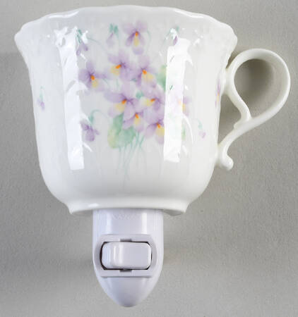 Blue Violets 1 5/8" + cup (H) Night Light/Cup HC