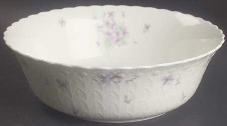 Blue Violets 8" Round Vegetable Bowl
