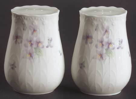 Blue Violets Salt & Pepper Set