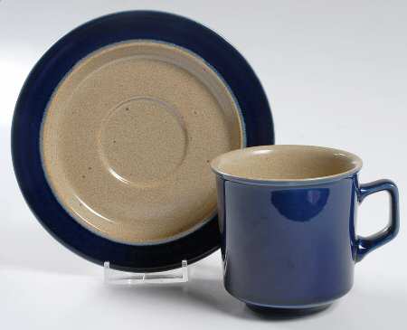 Blue Water Flat Cup & Saucer Set