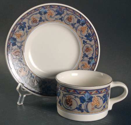 Bordeaux Flat Cup & Saucer Set