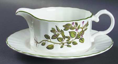 Botany Round Gravy Boat & Underplate (Salad Plate)