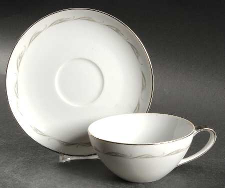 Bridal Lace Flat Cup & Saucer Set