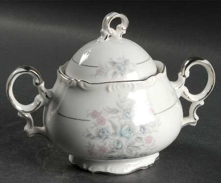 Bryn Mawr White Sugar Bowl & Lid