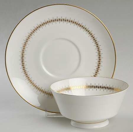 Bryn Mawr Footed Cream Soup Bowl & Saucer Set