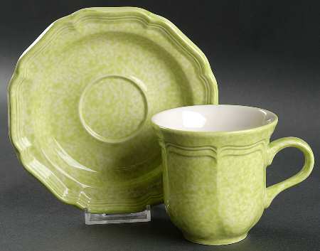 Broccoli Flat Cup & Saucer Set