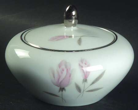 Bridal Rose Sugar Bowl & Lid