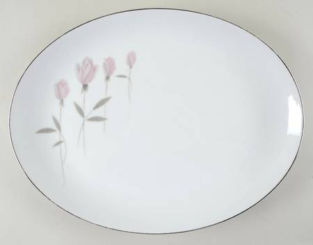 Bridal Rose 16" Oval Serving Platter