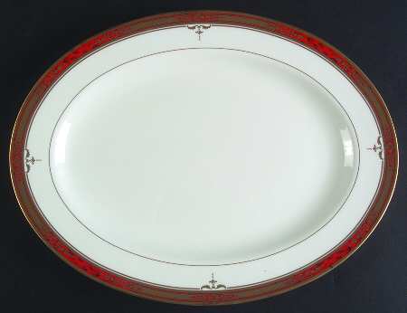 Brittany Red 14" Oval Serving Platter