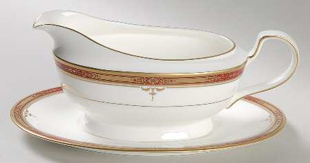 Brittany Red Gravy Boat & Underplate