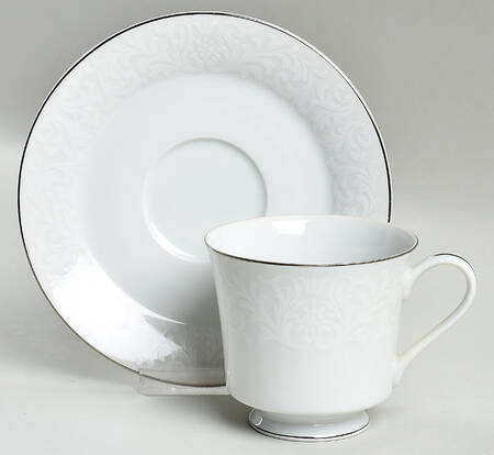 Bridal Veil Footed Cup & Saucer Set