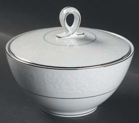 Bridal Veil Sugar Bowl & Lid