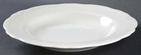 Bridal Veil White Large Rim Soup Bowl