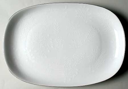 Bridal Veil 15" Oval Serving Platter