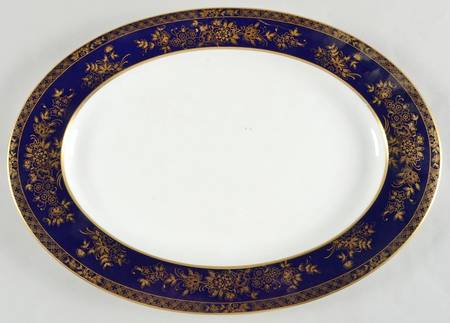 Buckingham Cobalt Blue 15" Oval Serving Platter