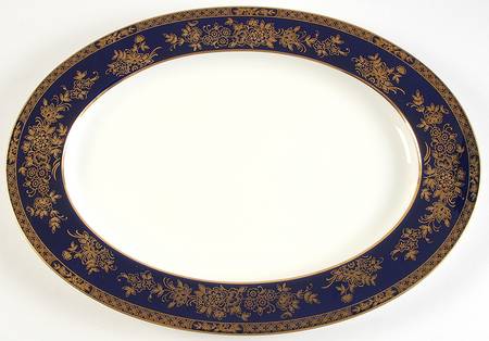 Buckingham Cobalt Blue 17" Oval Serving Platter