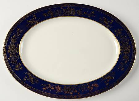Buckingham Cobalt Blue 14" Oval Serving Platter