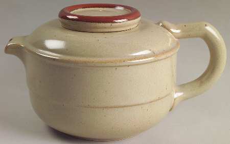 Burgundy Teapot & Lid