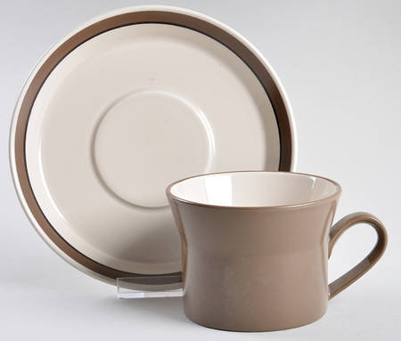 Cafe Au Lait Flat Cup & Saucer Set by Mikasa